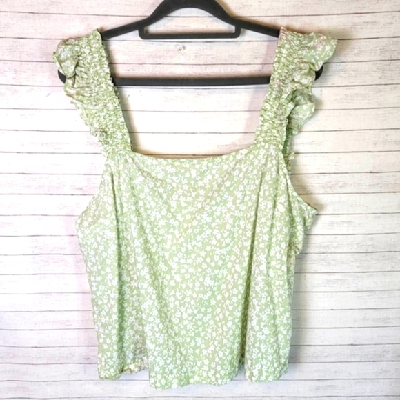 J.CREW FACTORY FLORAL CROP TANK TOP, SZ XL - Picture 1 of 9